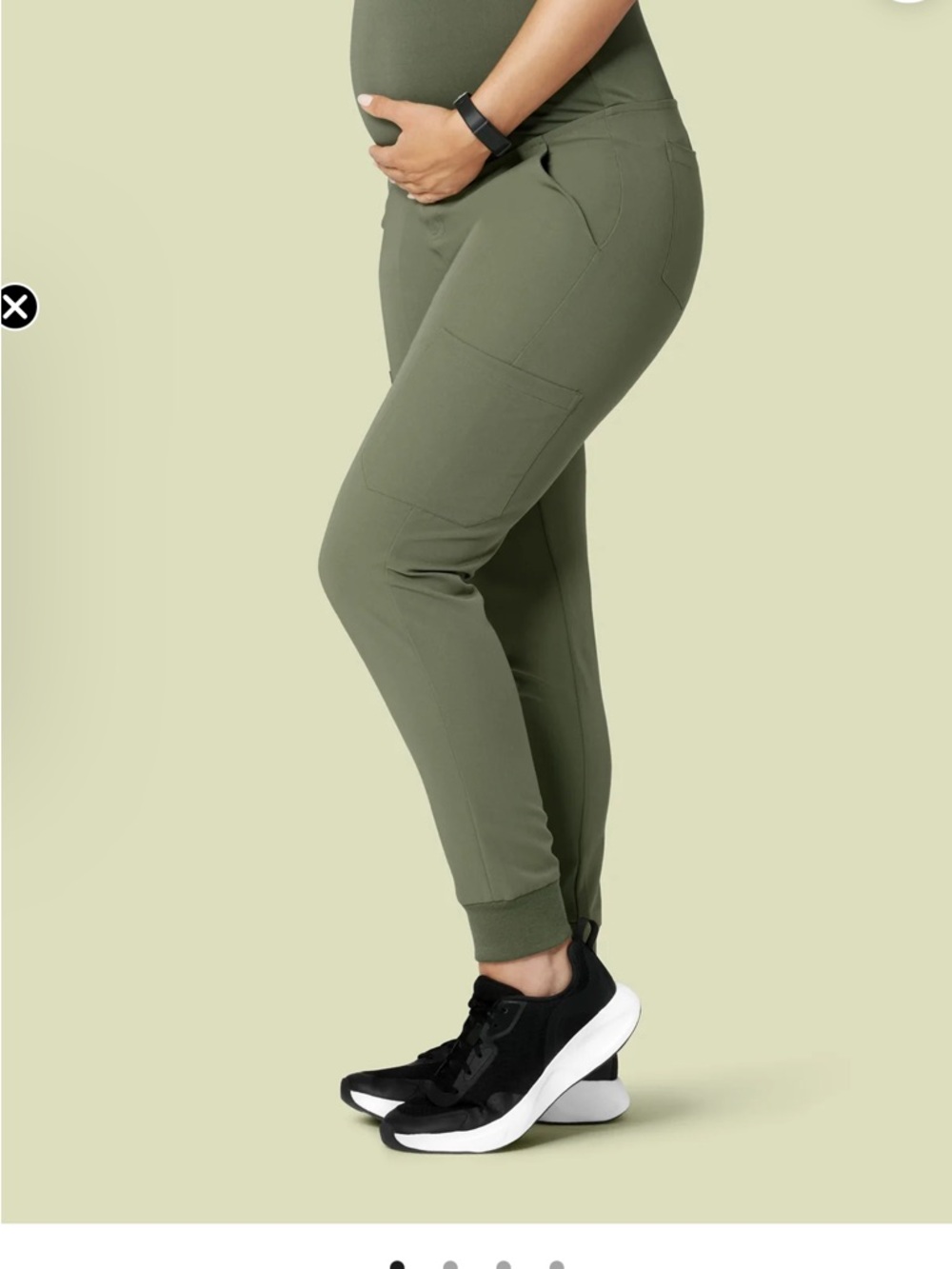 Maternity Olive Green Jogger Scrub Pants Nursing Size Large